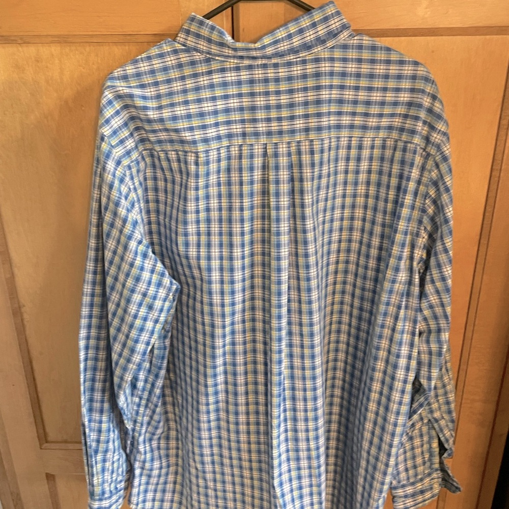 Blue checkered long sleeve Chaps shirt XL